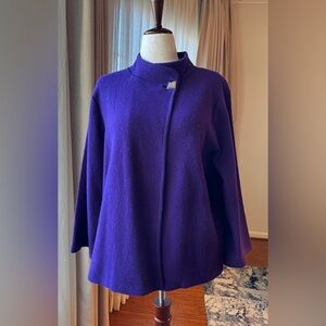 Karl Lagerfeld Deep Purple Women's Wool Jacket